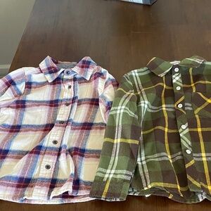 2 boys button down shirts